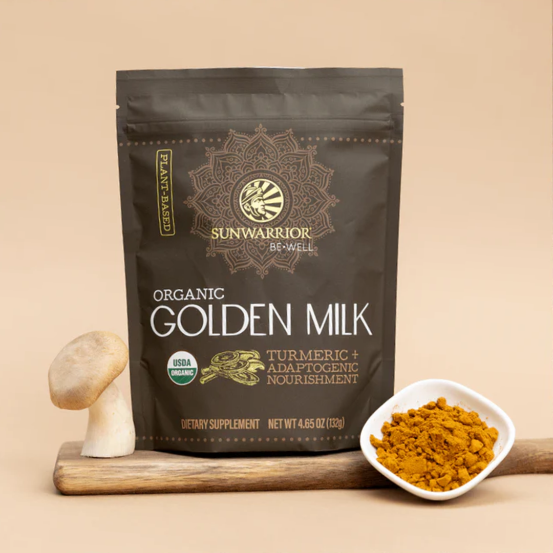 Sunwarrior - Be Well Golden Milk Drink Powder Mix - Turmeric & Adaptogens