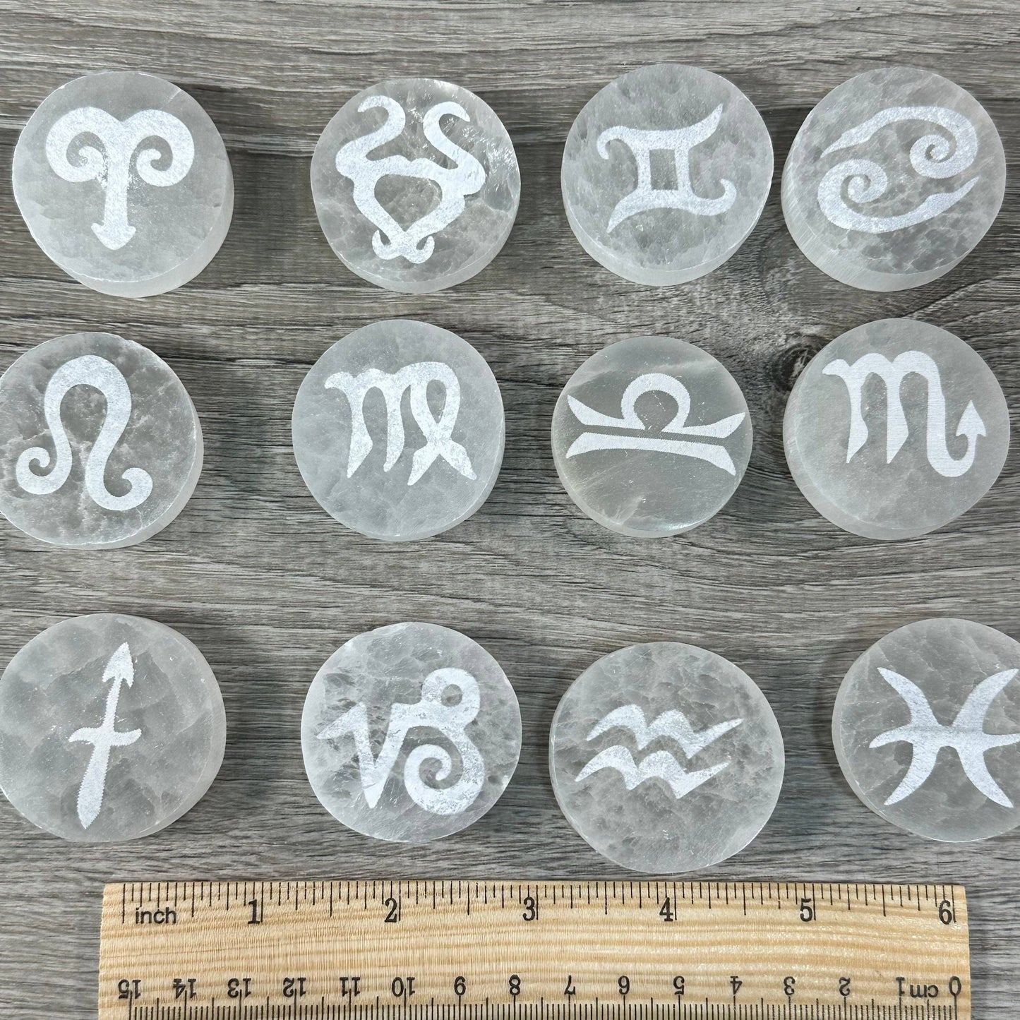 Zodiac Selenite Disc Coins