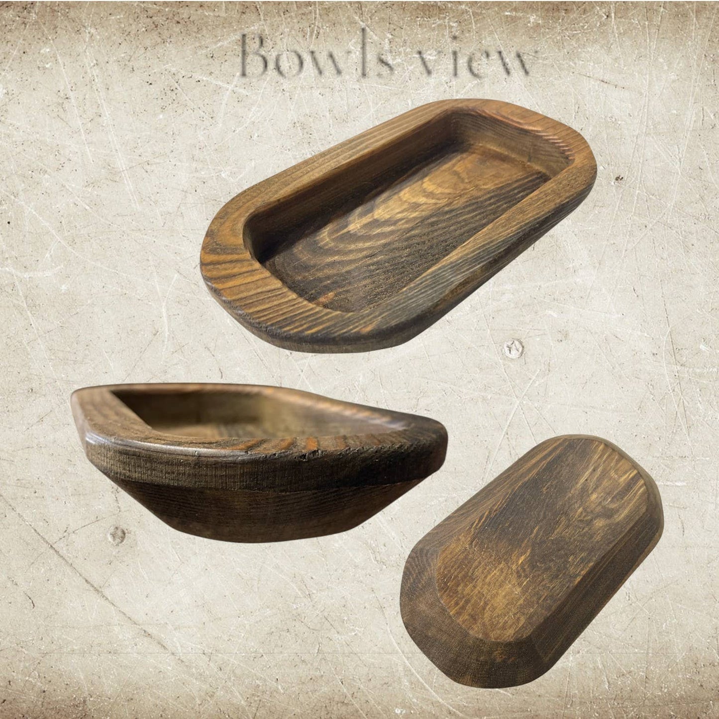 Hand Carved Wooden Dough Bowl