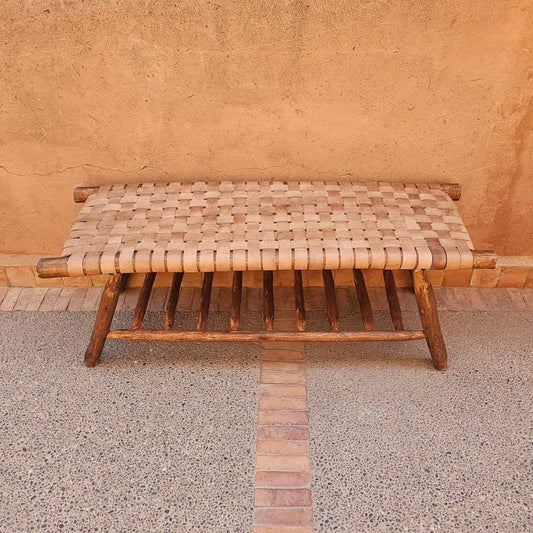 Wooden Bench with Built-In Storage