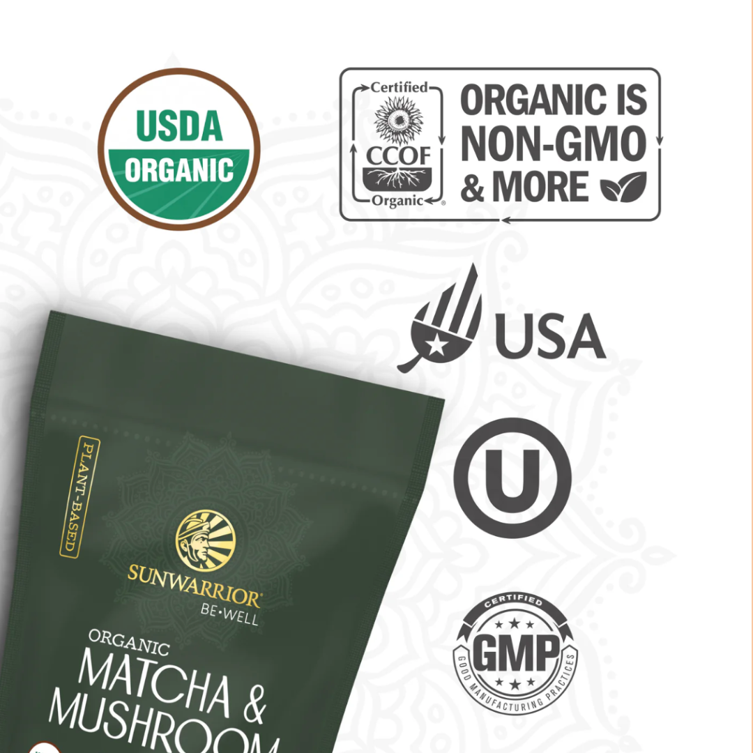Be Well Matcha & Mushroom Drink Mix - Adaptogenic Coffee
