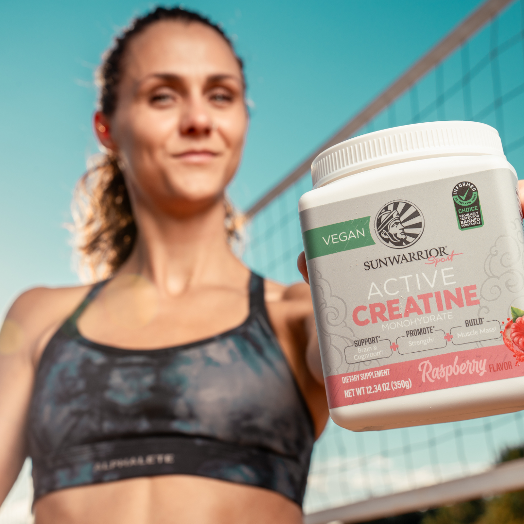 Raspberry Active Creatine Drink Powder- Vegan, Soy-Free