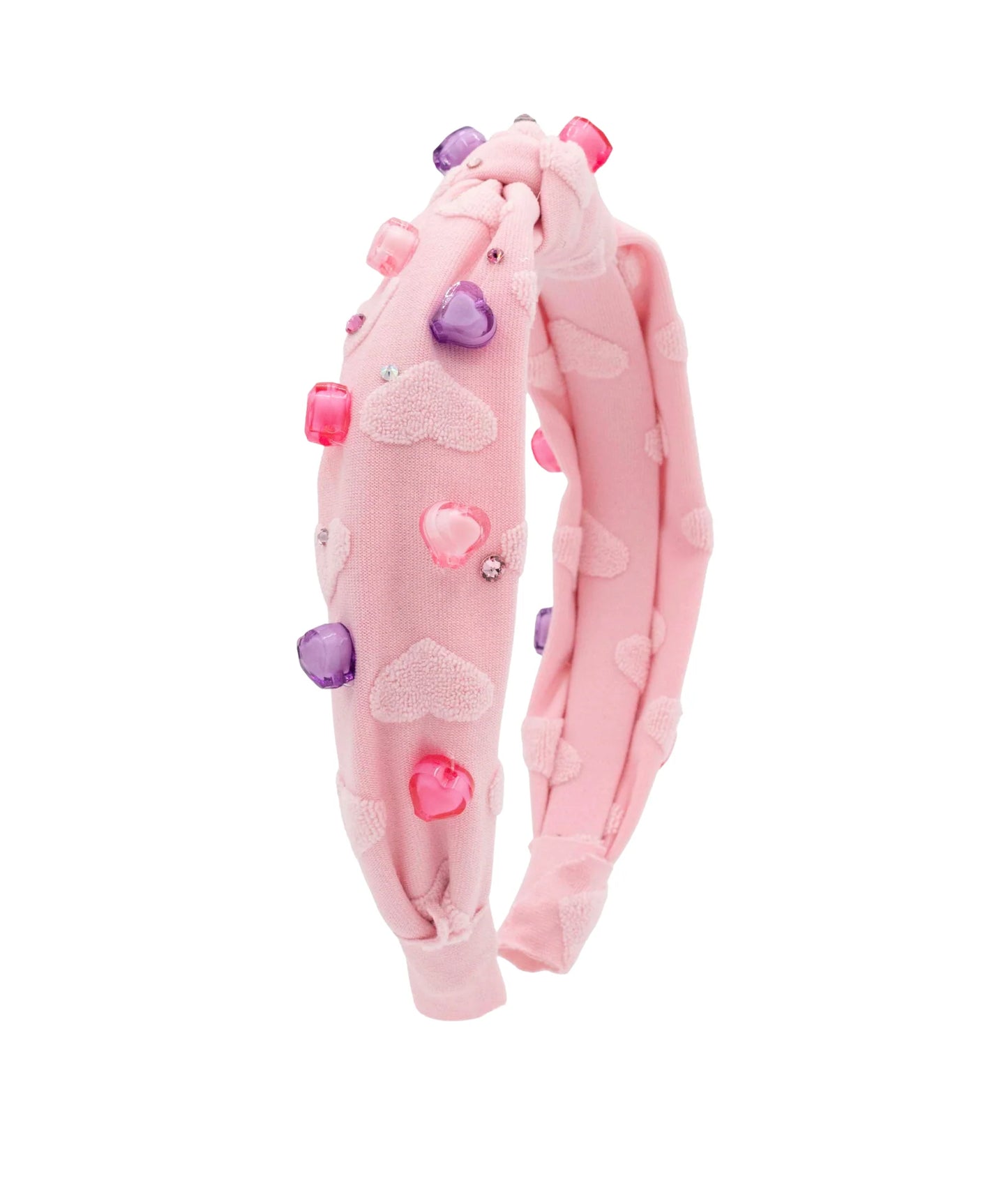 Heart Charms Knot Headband