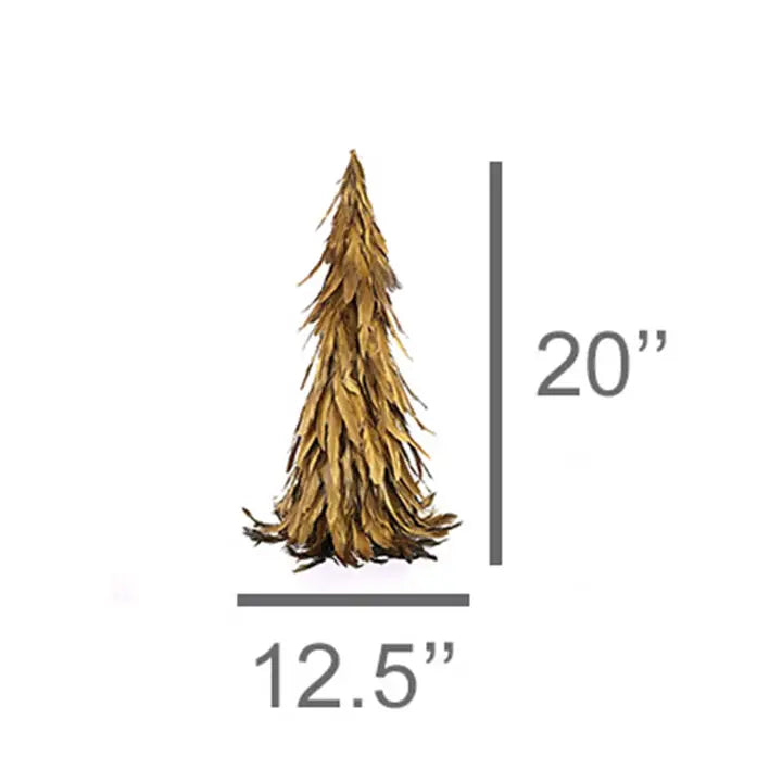 Feather Tree, Gold Luster - Md