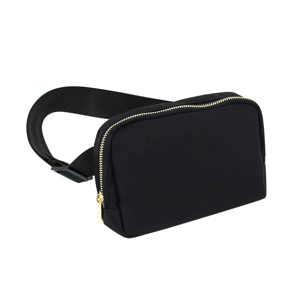 Black Varsity Waist Pack - Mavi Bandz