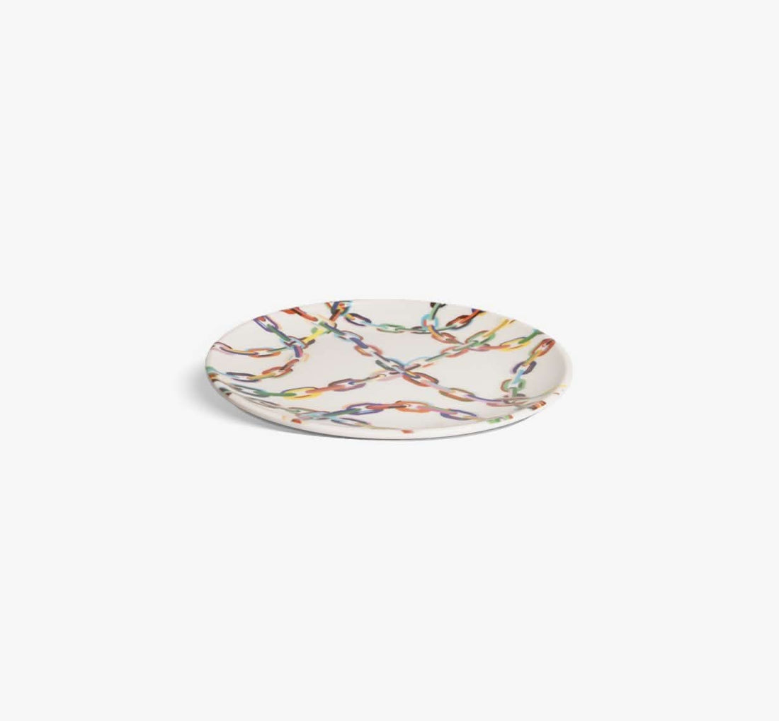 Chain Link Melamine Dinner Plates (Set of 4)