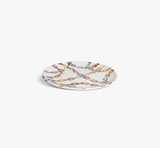 Chain Link Melamine Dinner Plates (Set of 4)