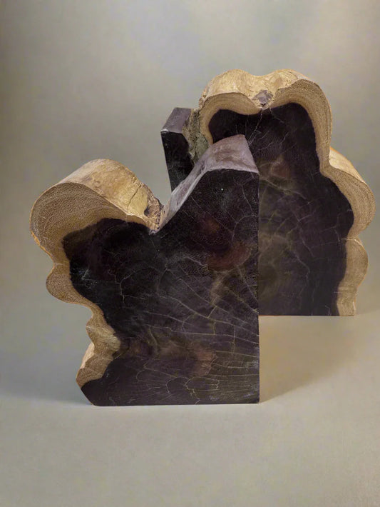Natural Wood Bookends