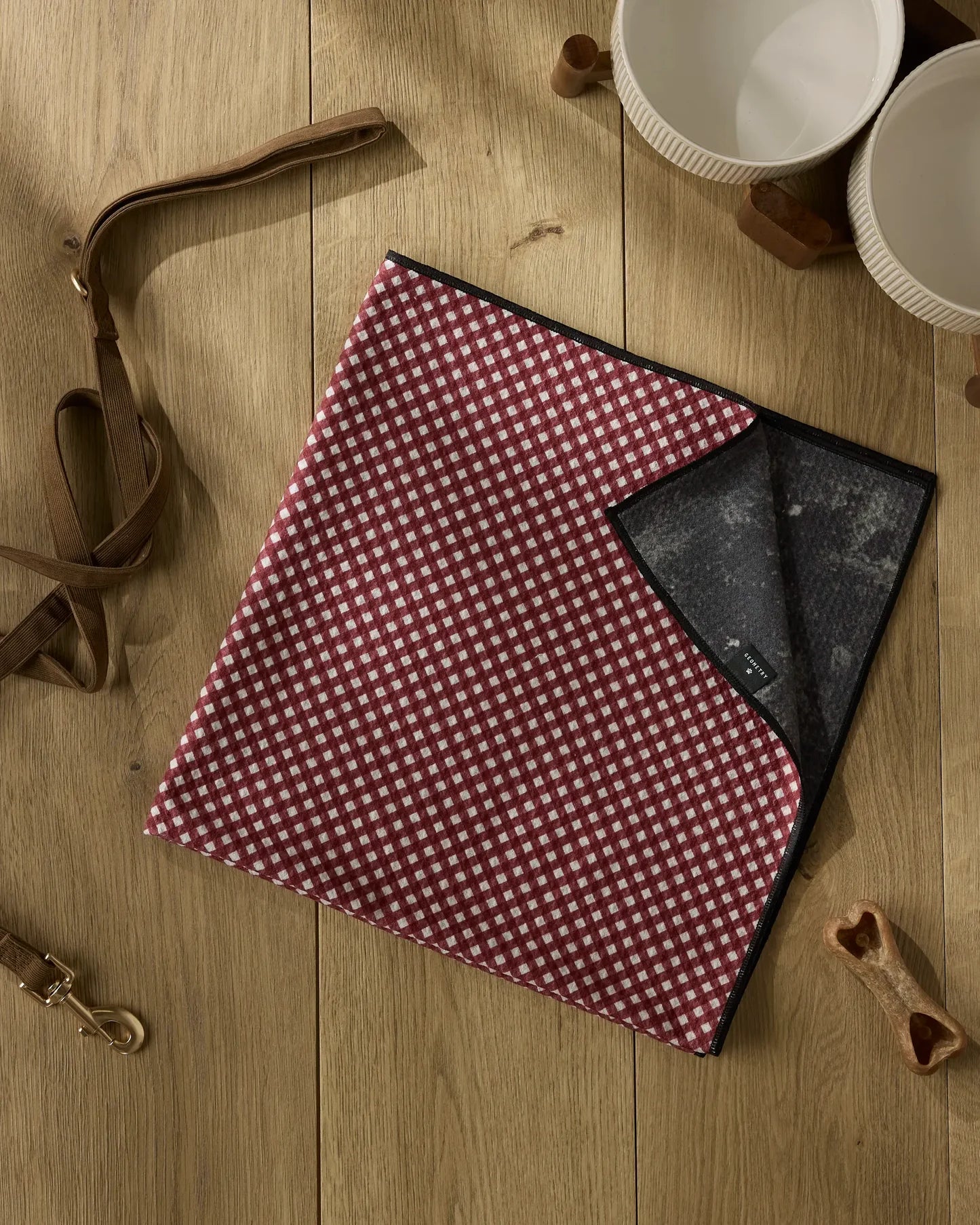 Bramble Red Dog Towel Geometry