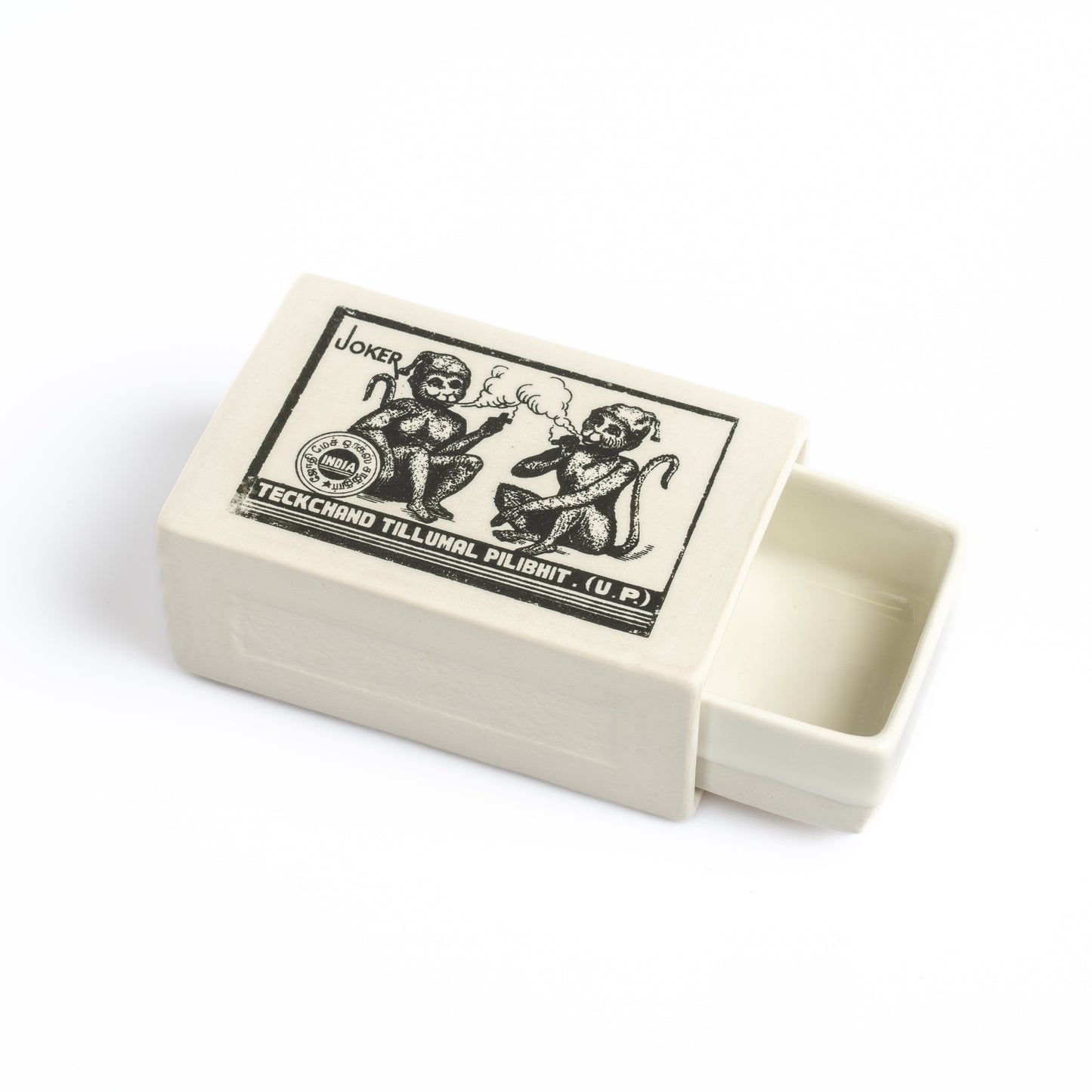 Smoking Monkey - Porcelain Vintage Matchbox