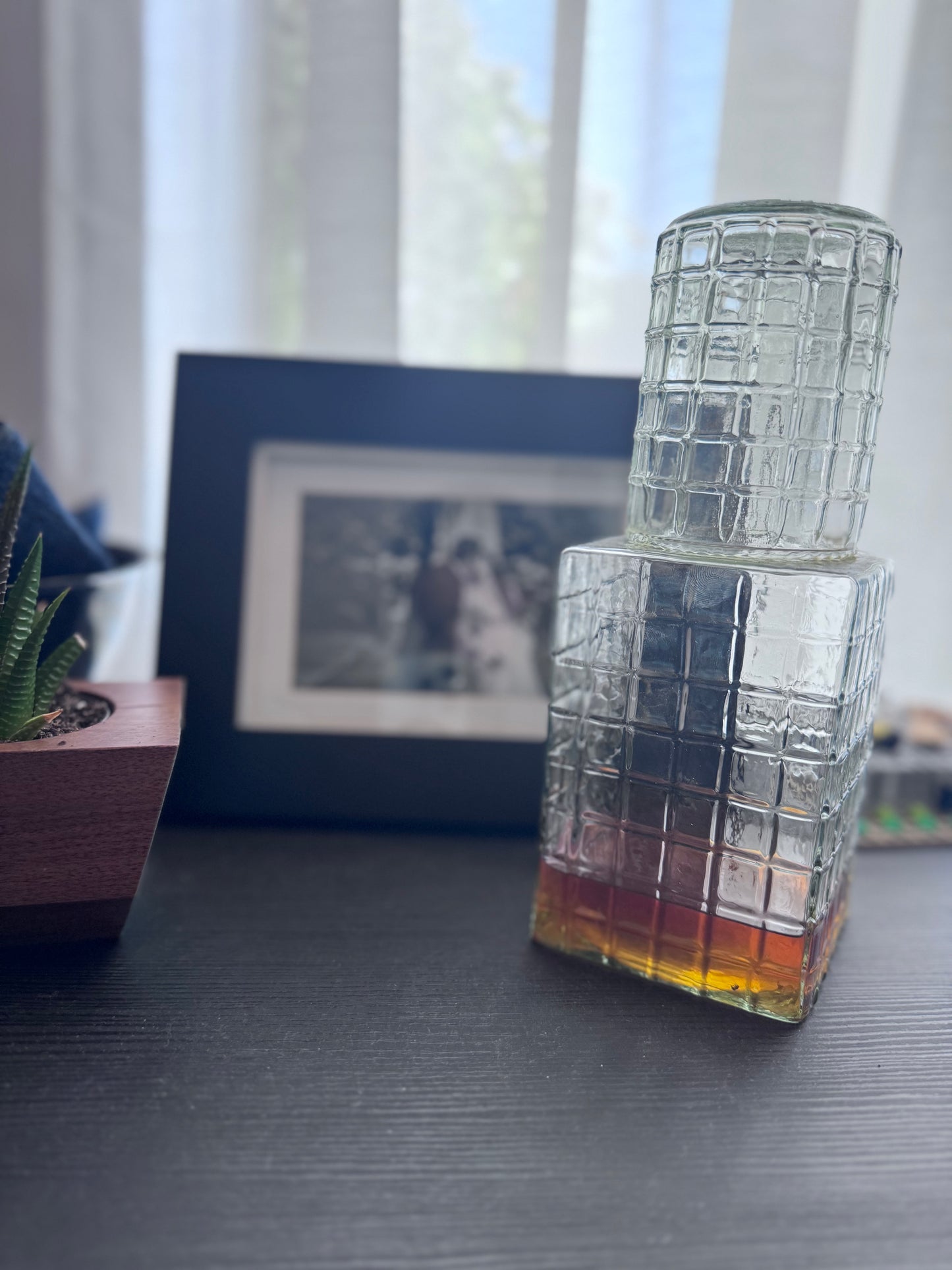 Ruffle Glass Bedside Carafe and Tumbler