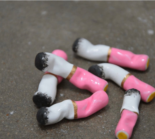 Pink ceramic cigarettes - SET of 3