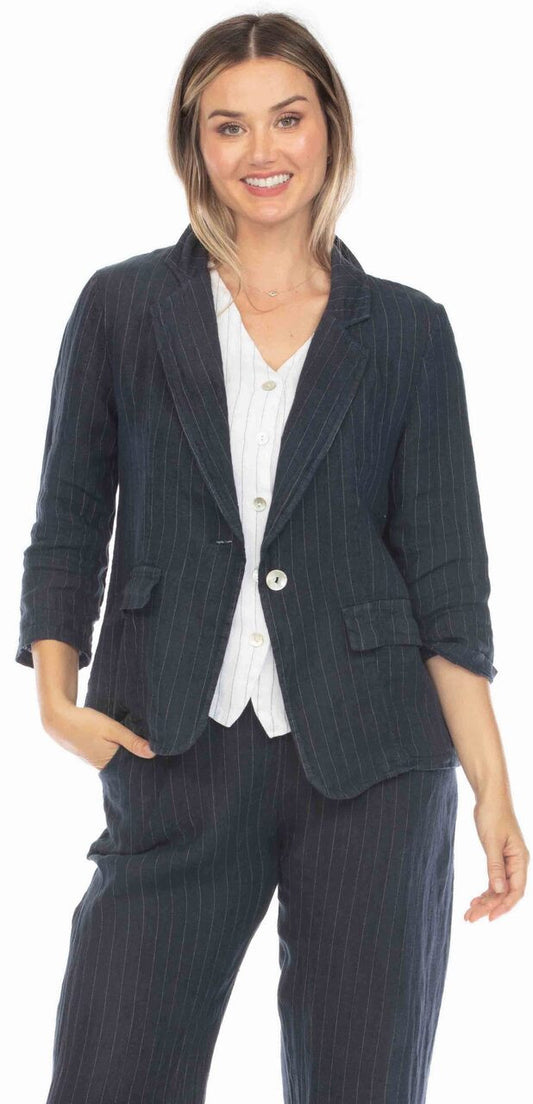 Navy Linen Jacket (L)
