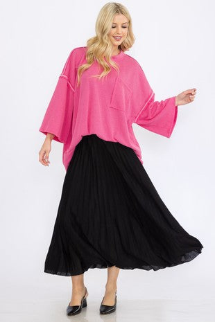 Hotpink Oversized Tunic Top