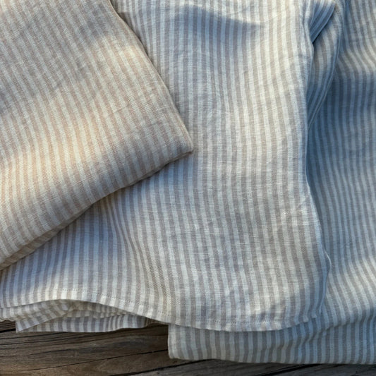Oyster Pin Stripe Luxury Table Linen