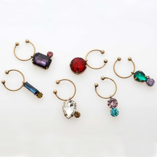 Jeweled wine charms