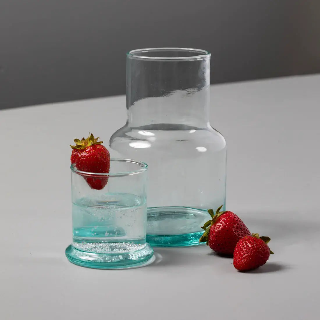 Recycled Glass Bedside Carafe & Tumbler Set