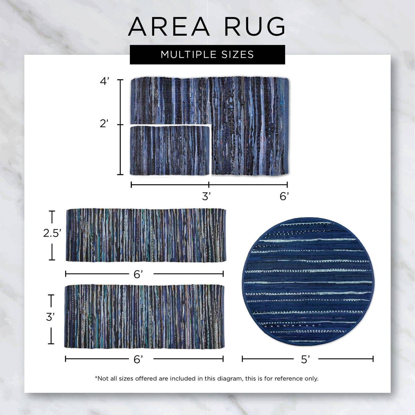 Gray Variegated Border Hand-Loomed Rug