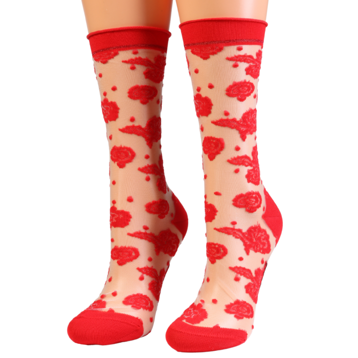 Floral Sheer Socks