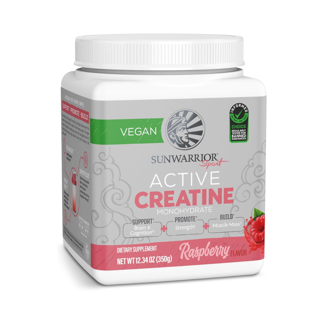 Raspberry Active Creatine Drink Powder- Vegan, Soy-Free