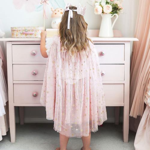 Blush Tulle Star Cape