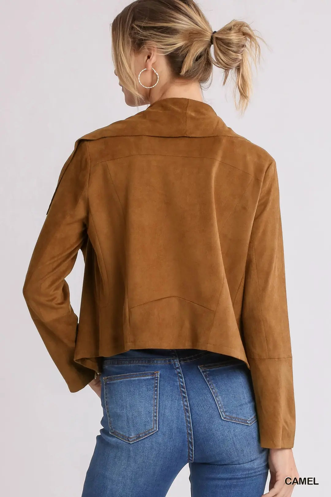 Suede Zip Up Moto Jacket