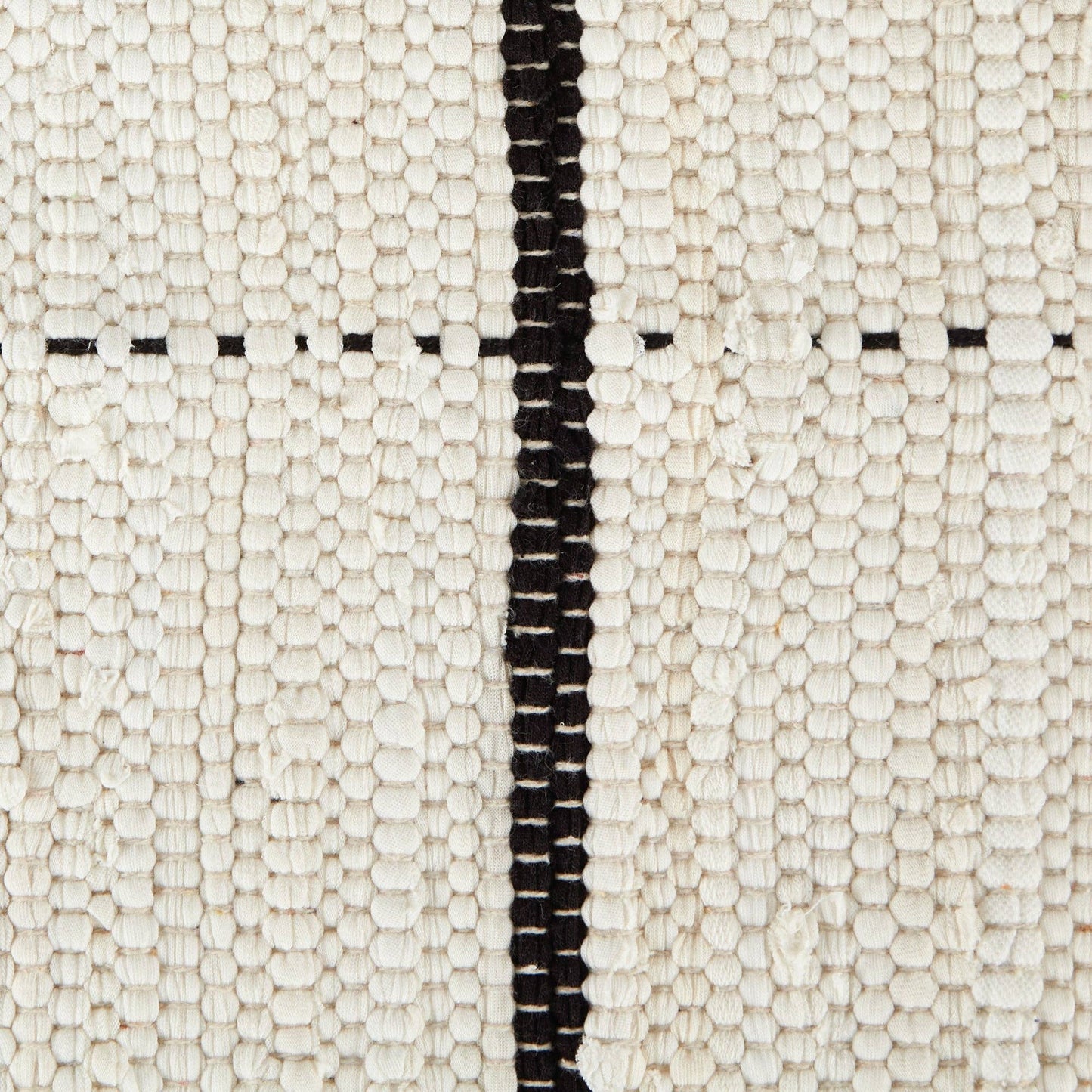 Cream & Black Farmhouse Check Rug 2x3