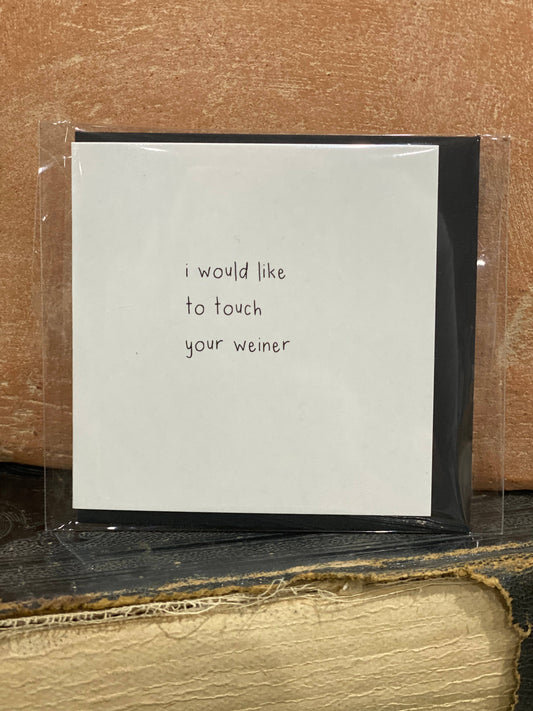 Touch Your Weiner Card