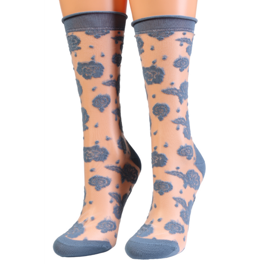 Floral Sheer Socks