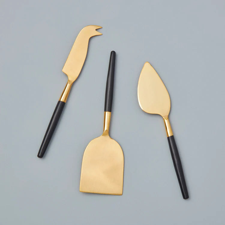 Cheese Set-Black/Matt Gold