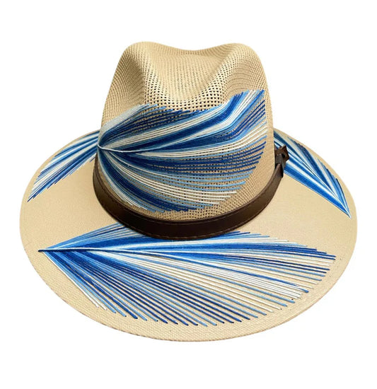 Blue Ombre Pluma Embroidered Hat - Chisme Lifestyle