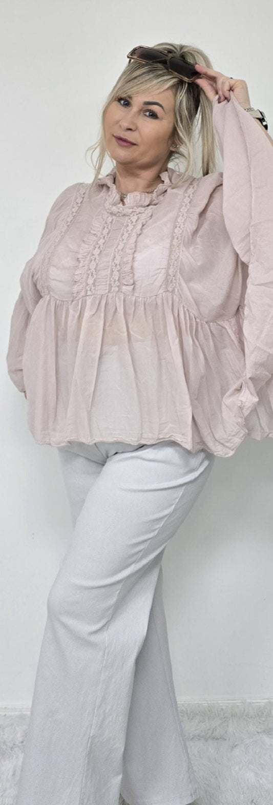 Blush Cotton Blouse