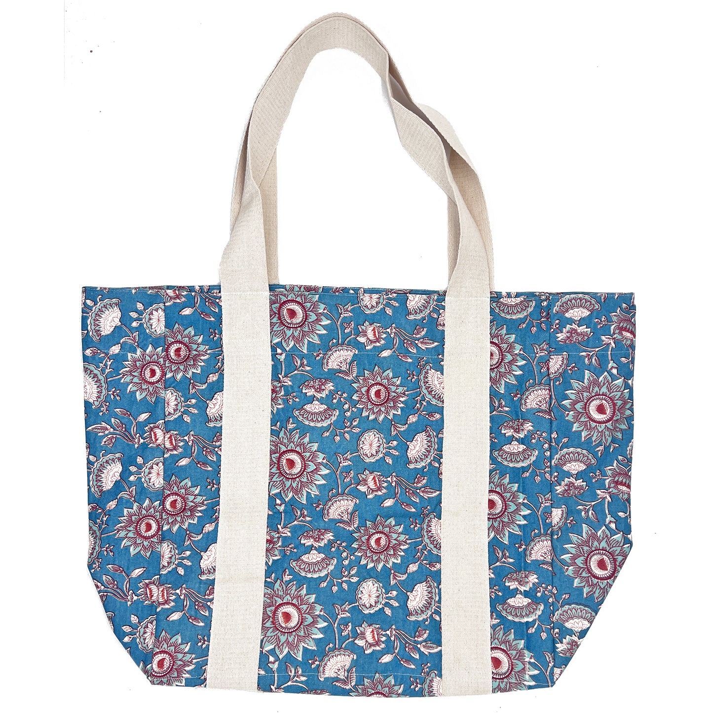 Denim Floral Canvas Bag