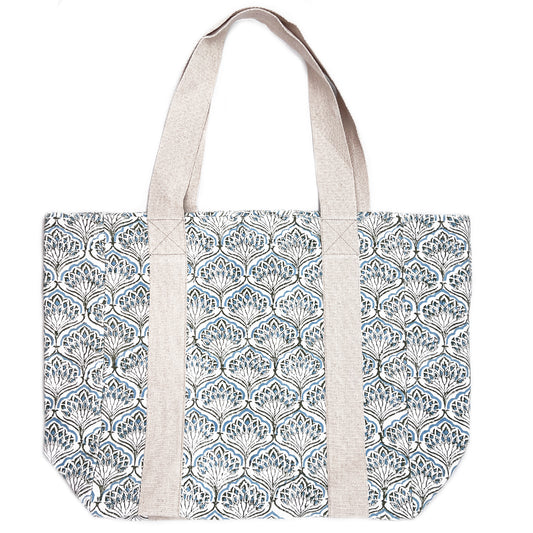 Floral Peacock Canvas Bag