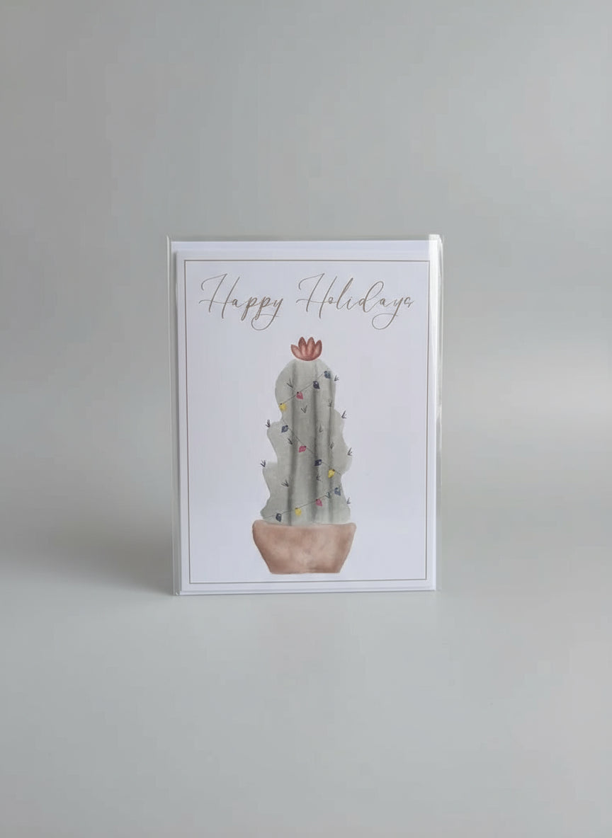 Happy Holidays Cactus Holiday Card
