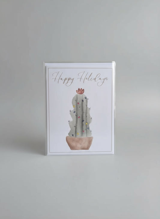 Happy Holidays Cactus Holiday Card