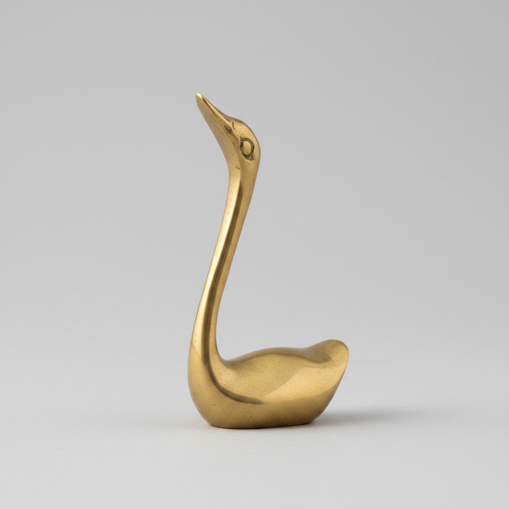 Vintage Brass Swans