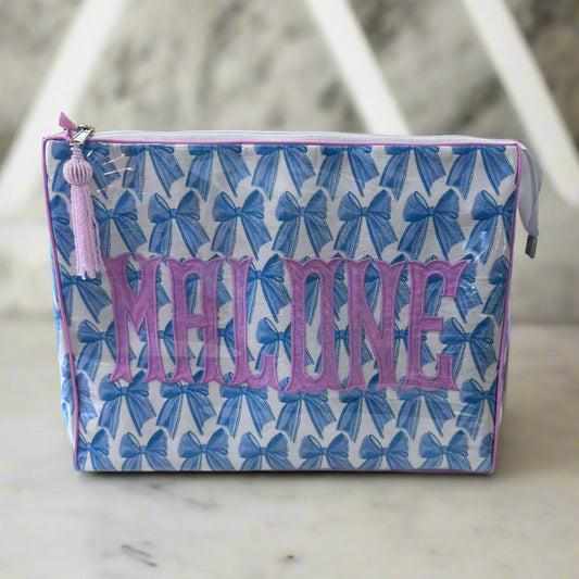 Customized Monogramed Cosmetic Bag