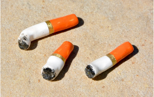 Brown Ceramic Cigarettes - SET of 3