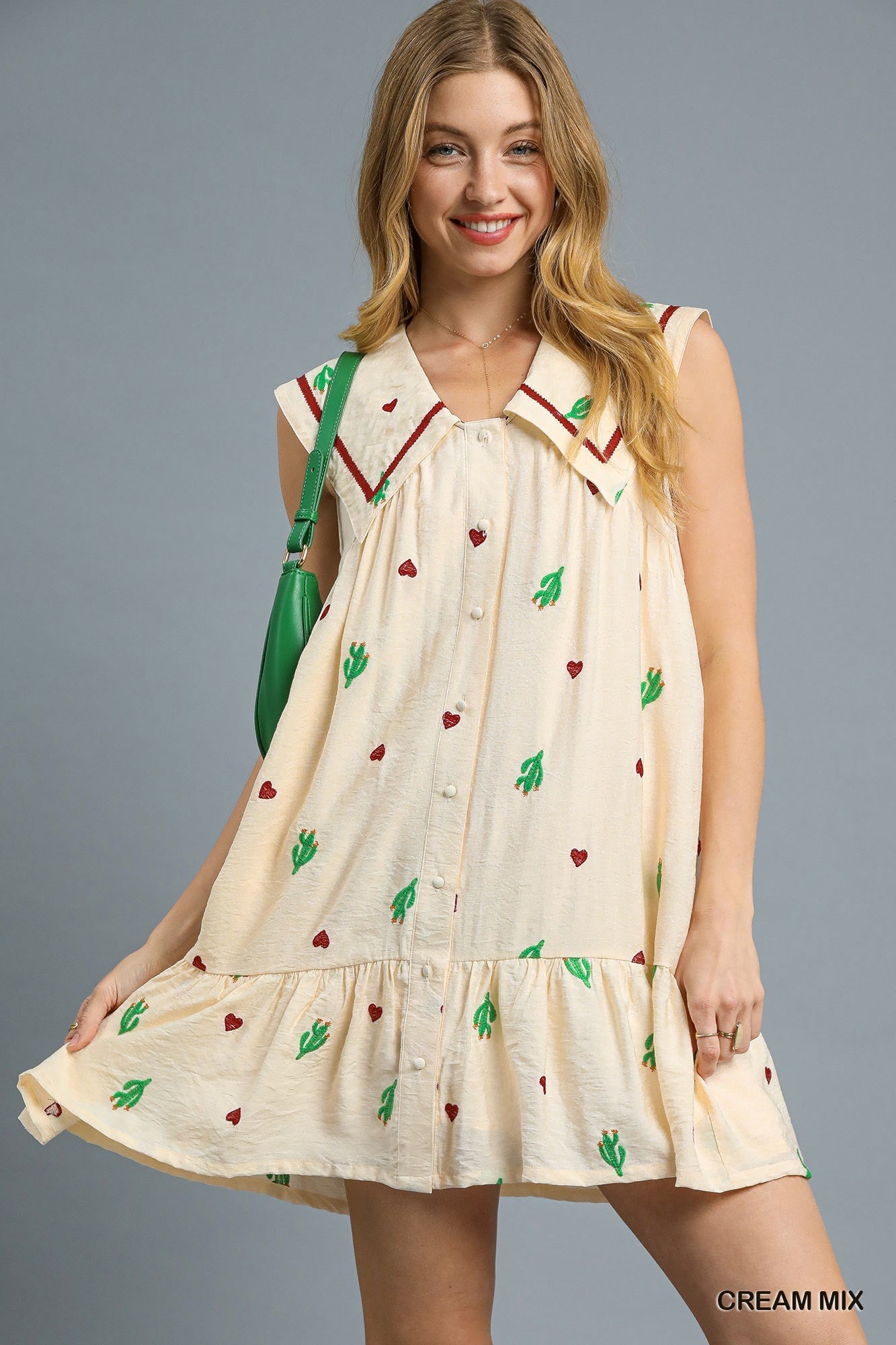 Oversized Collared Cactus Dress