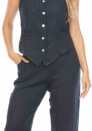 Navy Linen Pants (L)