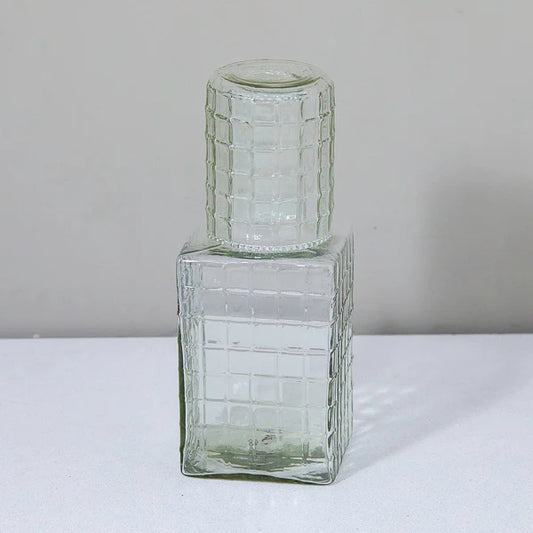 Ruffle Glass Bedside Carafe and Tumbler