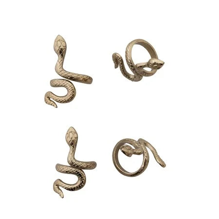 Cast Aluminum Snake Napkin Rings