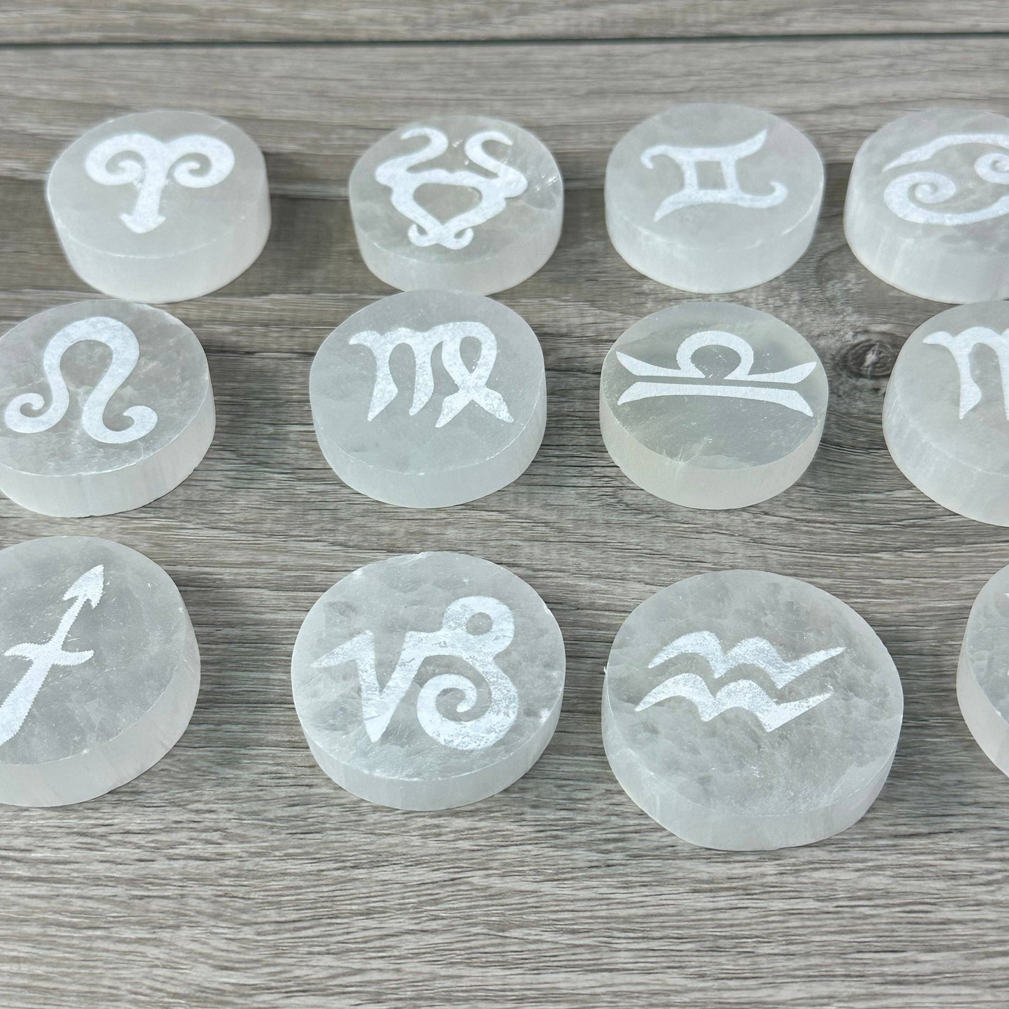 Zodiac Selenite Disc Coins