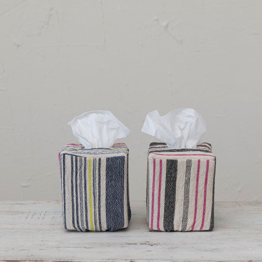Woven Cotton Tissue Box Cover