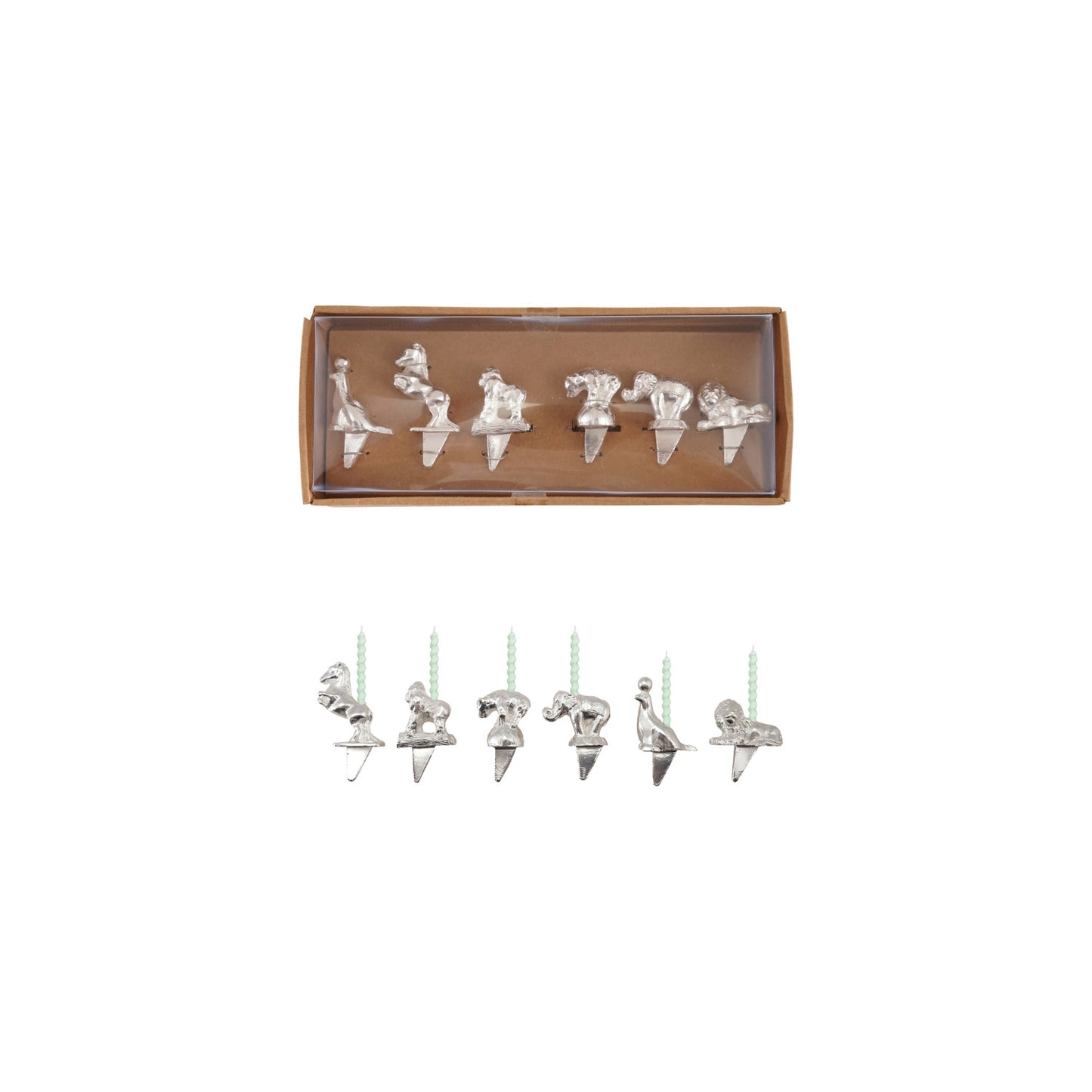 Circus Animal Birthday Cake Candle Holders