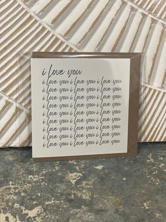 I Love You Mini Card