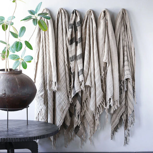Verviers Handwoven Linen Throw