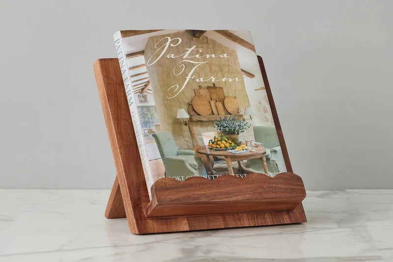 Scalloped Wood Book Stand