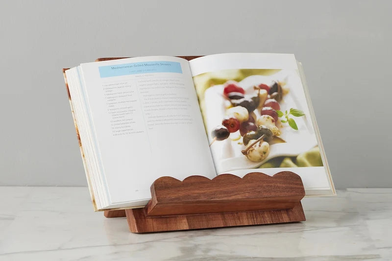 Scalloped Wood Book Stand